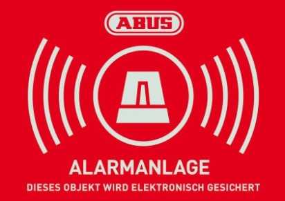 Warn-Aufkleber Alarm 74x52,5 mm