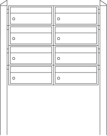 Briefkastenanlage Dual-Front 84104 Edelstahl-Anthrazit