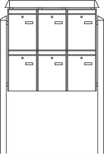 Briefkastenanlage Terzo-Set 86490 Weiß