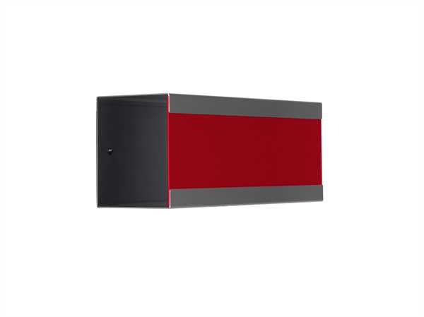 glasnost Zeitungsbox mit beschichteter Edelstahlfront newsbox.color.red