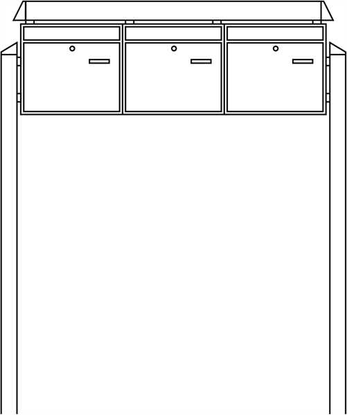 Briefkastenanlage Terzo-Set 86420 Weiß